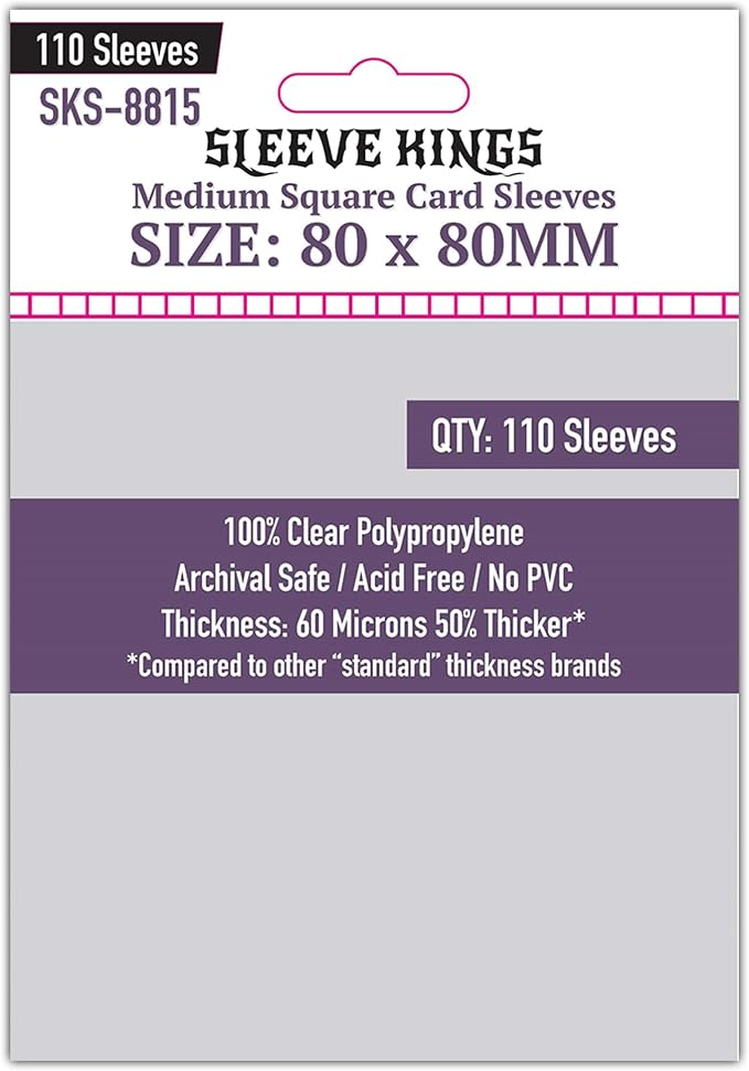 Sleeve Kings Standard Card Sleeves – 110 Count, Large Square Size, Compatible by SleeveKings