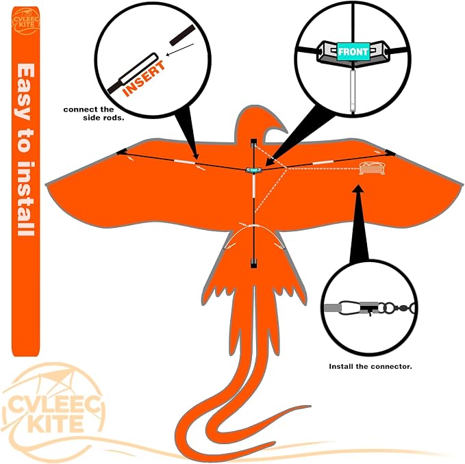 60" Large Bird Kite for Kids & Adults — Realistic Bird Design - Image 6