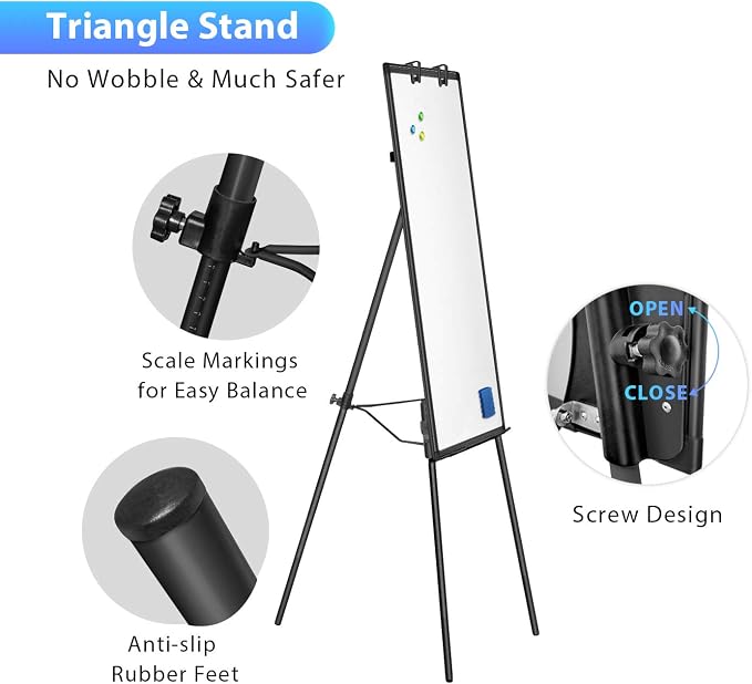 Maxtek Easel Whiteboard 36 x 24, Stand Tripod - Image 2