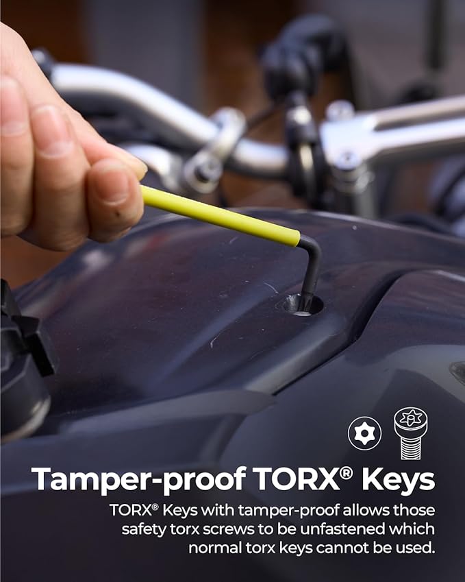 Torx Wrench Set 13pcs(T6-T50),Extra Long Arm Security Metirc Star Wrench Set, Crafted Torx Key Set with Color Coded Sleeves for Furniture Assembly, Bicycle Maintenance, Household DIY