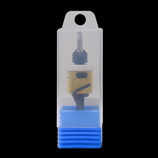 1/8"x3/8" Carbide Tipped Countersink Drill Bits with Low Friction Depth Stop, 1/4" Quick Change Hex Shank Countersink Drill with Replaceable HSS Pilot Drill Bit for Wood, Plastic, Woodworking