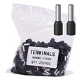 Fidioto AWG14 Wire Ferrules Terminals, 250pcs AWG14 Terminal Connector Wire Insulated Cord Pin Ends Terminals for Electric, Industrial, Chemical Industry, Power Control System, etc.
