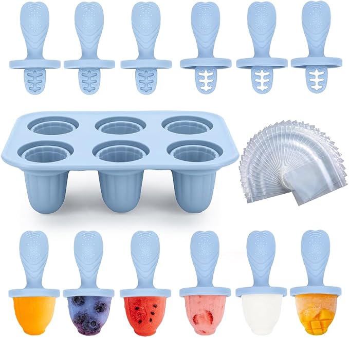 Silicone Baby Popsicle Molds for Teething Relief by YukiniYa