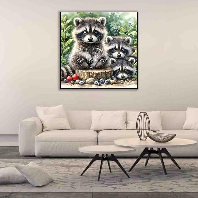 Raccoon Cross Stitch Kits for Adults Beginner, Counted Cross Stitch Kits - Image 3