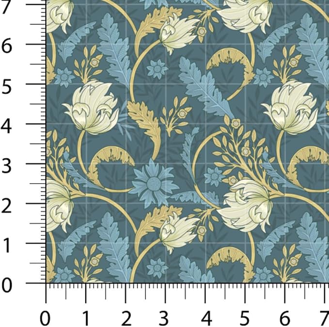 Floral Patchwork Fabric Panel 100x155 cm – 100% Cotton Satin, 6 Coordinated - Image 5