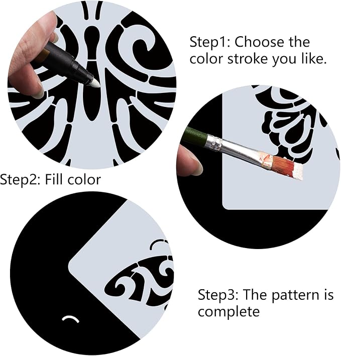 GORGECRAFT 12"X12"Butterfly Stencil Mandala Pattern Templates Reusable - Image 4