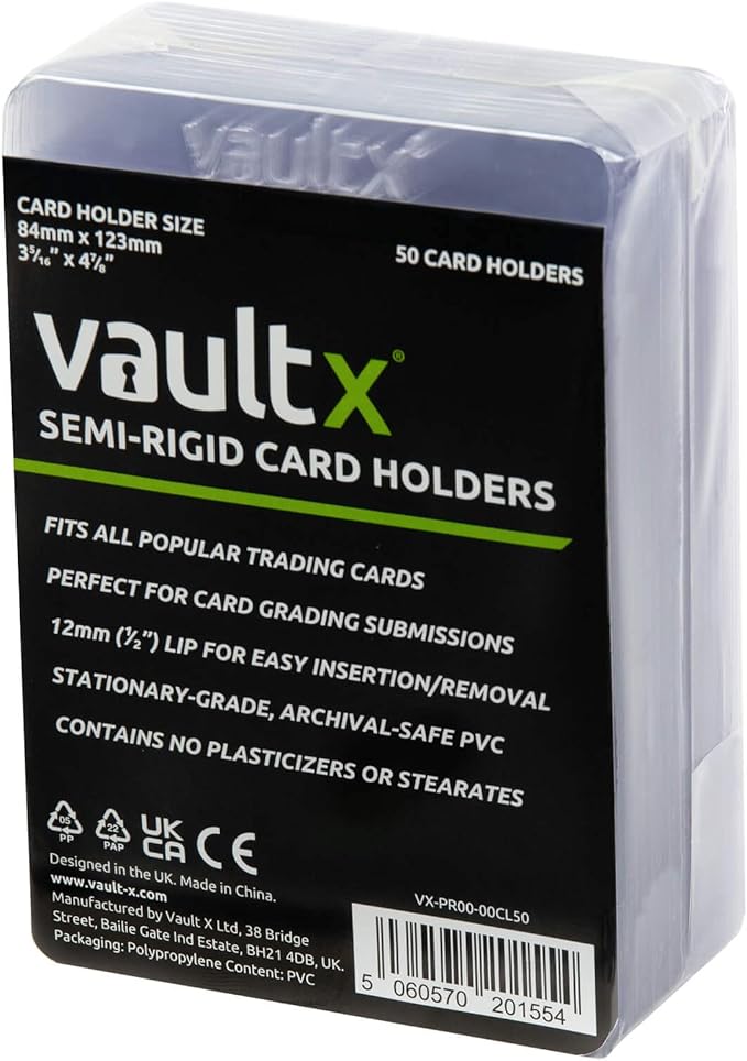 Vault X Semi-Rigid Trading Card Holders, Hard Sleeves by VaultX
