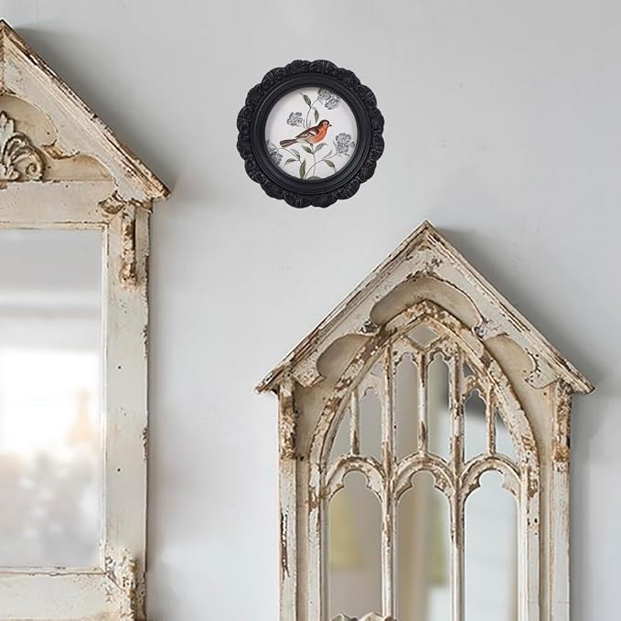 Vintage Picture Frames 3x3 Round Black Antique Picture Frames - Image 6