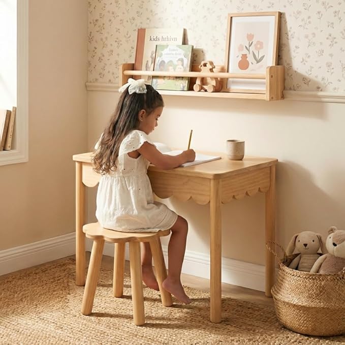CAALMA Kids Table and Chair Set, Solid Wood - Image 2