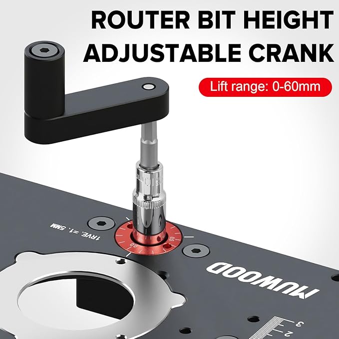 Router Lift, Precision Router Table Lift System, Durable Router Table Insert Plate, Router Lifts for Woodworking for 69mm Diameter Motors