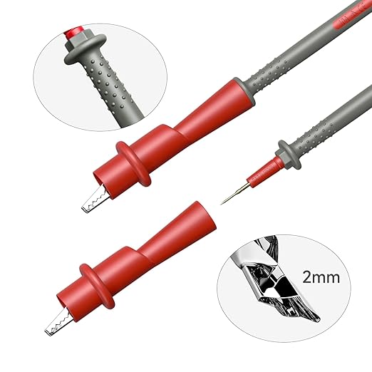 Goupchn Multimeter Test Leads Kit Banana Plug with Push On Alligator Clips Precision Sharp Probes Digital Electrical Test Probes 1000V 10A