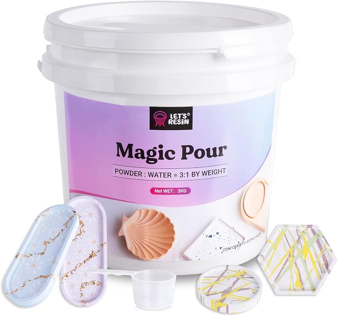 LET'S RESIN Resin Casting Powders 3000g, Fast Cured Casting Resin Kit by LETSRESIN