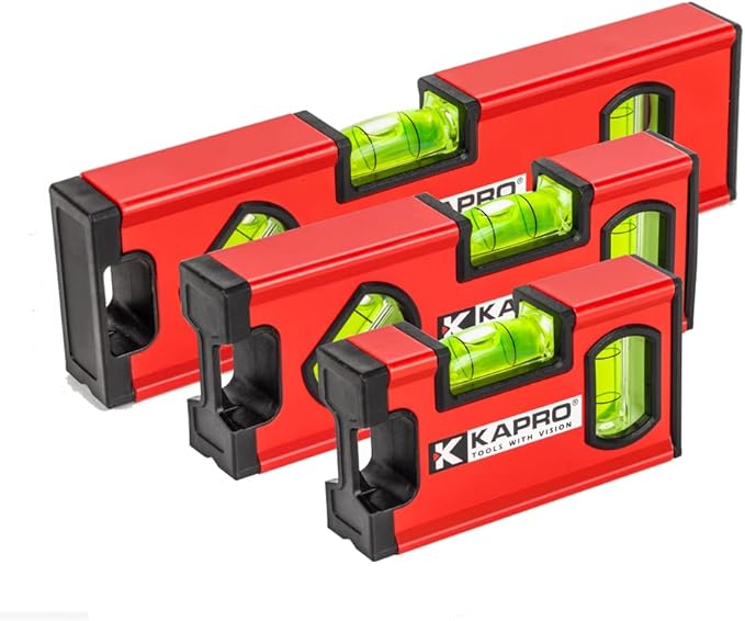 Kapro - 771M TWIN Magnetic Heavy Duty Toolbox Level - For Leveling and Measuring - Features V-Groove and Magnet Base - VPA Certified - 4 Inch