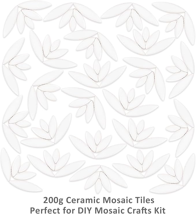 Artspac White Petal Ceramic Mosaic Tiles - Image 6