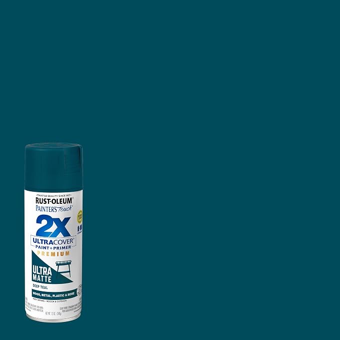 Rust-Oleum Painter's Touch 2X Ultra Cover Spray Paint, Deep Teal | Indoor and - Image 2