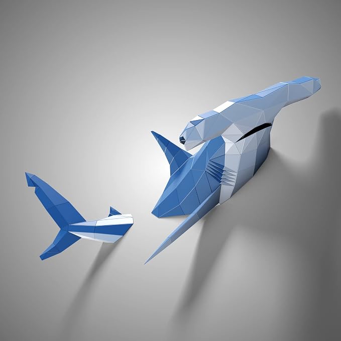 Hammerhead Shark 3D Paper Sculpture - Image 4