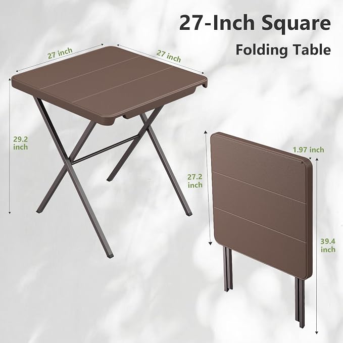Folding Table, Square Folding Card Table - Image 3