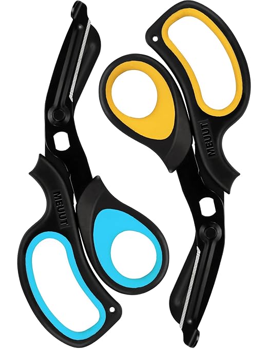 MEUUT 2 Pack Trauma Shears Patented Bandage Scissors - Medical Supplies with 8 inch Heavy Duty Medical Scissors for EMT Workers Nurses