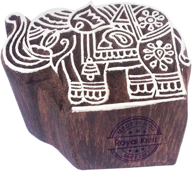 Royal Kraft Wooden Stamps DIY Fabric, Henna Printing Blocks THDtag053 by RoyalKraft