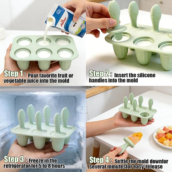 Silicone Baby Popsicle Molds for Teething Relief - Image 4
