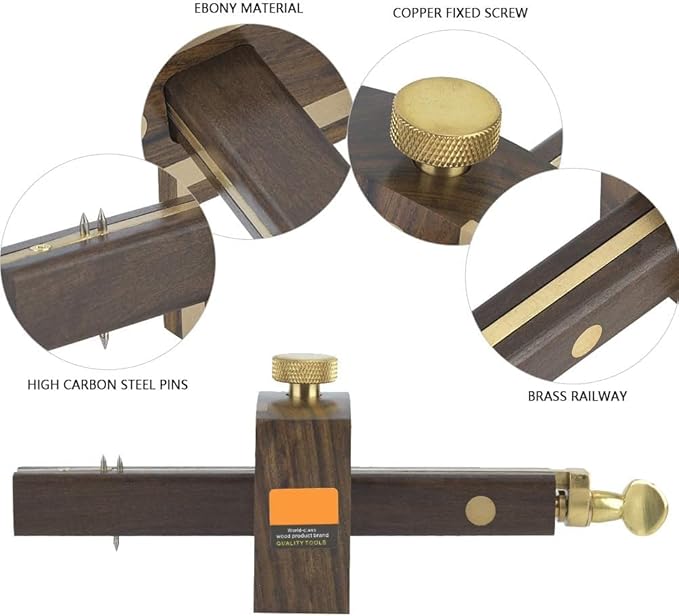 Adjustable Wood Marking Gauge,8 Inch Marking Gauge Woodworking Marking Gauge,Drawing Measuring Tools Scribing Marking Gauge Gauge for Carpenter Accessories