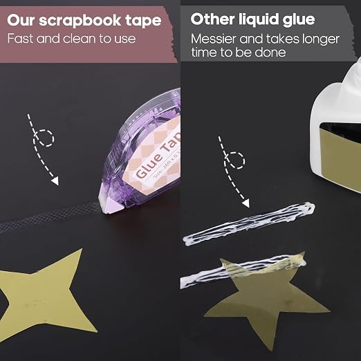 Secopad Scrapbook Tape, 6 Pack Double Sided Tape Roller - Image 3