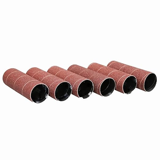 Dark Stone Sanding Sleeves for Oscillating Spindle Sander, 4-1/2-Inch Length, 1-1/2-Inch Diameter, 60 Grit, 6-Pack