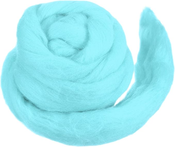 MECCANIXITY Wool Roving Yarn Soft Felting Wool 50g/1.76oz Pure Chunky Roving by MECCANIXITY