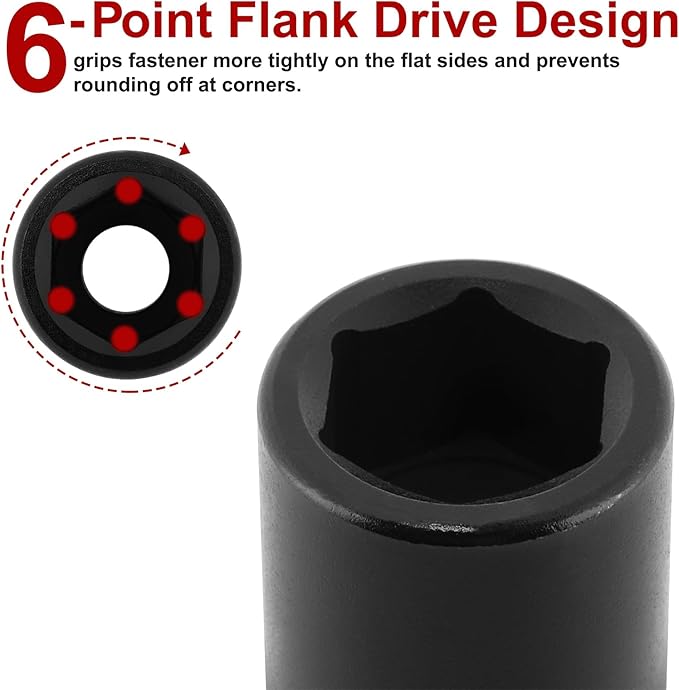 CASOMAN 1/2" Drive x 18mm Impact Socket, 6-Point, Metric, CR-MO