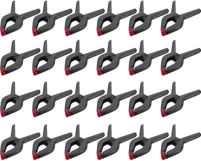 24 Pack 9 Inch Heavy Duty Plastic Nylon Spring Clamp EXTRA LARGE Clip Tips For Photography Background Plate