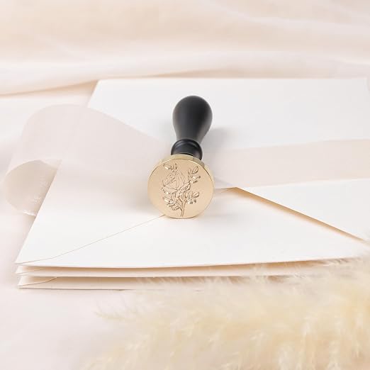 UNIQOOO Wild Rose Wax Seal Stamp | French Rose Botanical Flower Stamp Perfect - Image 3