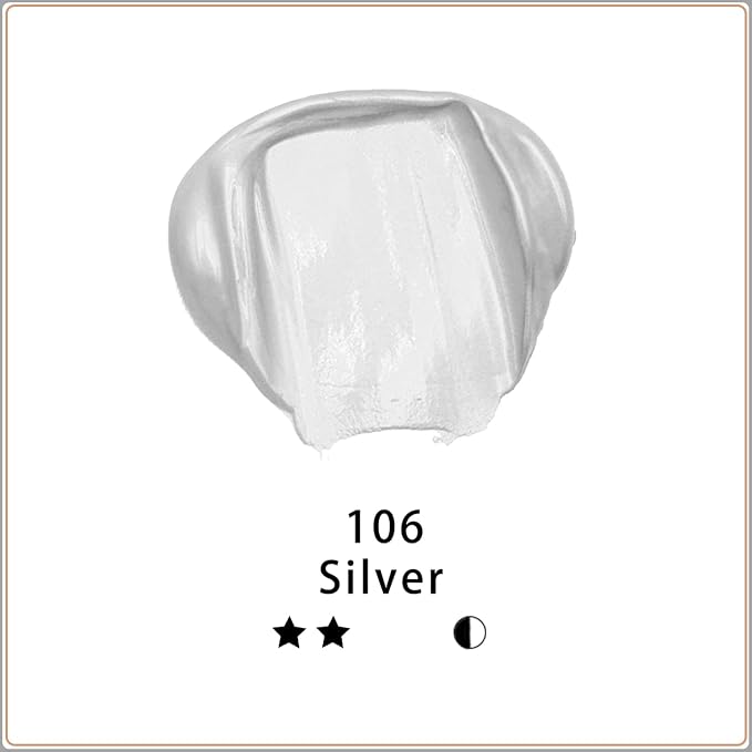 Artecho Silver Acrylic Paint 500ml / 17oz Large Bottle | Semi Glossy Finish - Image 2