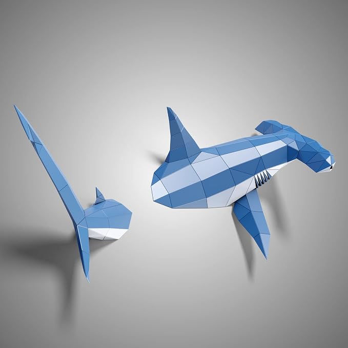 Hammerhead Shark 3D Paper Sculpture - Image 3