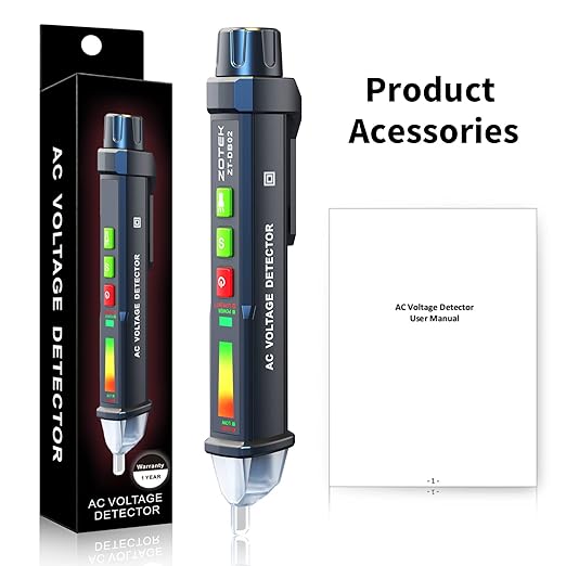 Zoyi DB02 AC Voltage Detector - Non-Contact Voltage Tester Pen with Break-Point Testing, Dual-Range 12-1000V/48-1000V, Electric Tester for Home Electricians, Wire Tester
