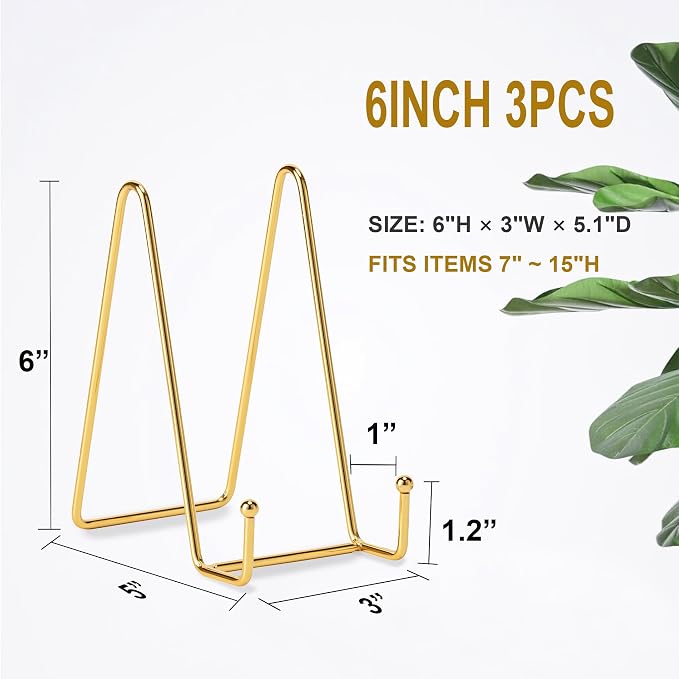 Hoewina Plate Stands for Display, Plate Holder Display Stands, Metal Frame - Image 2