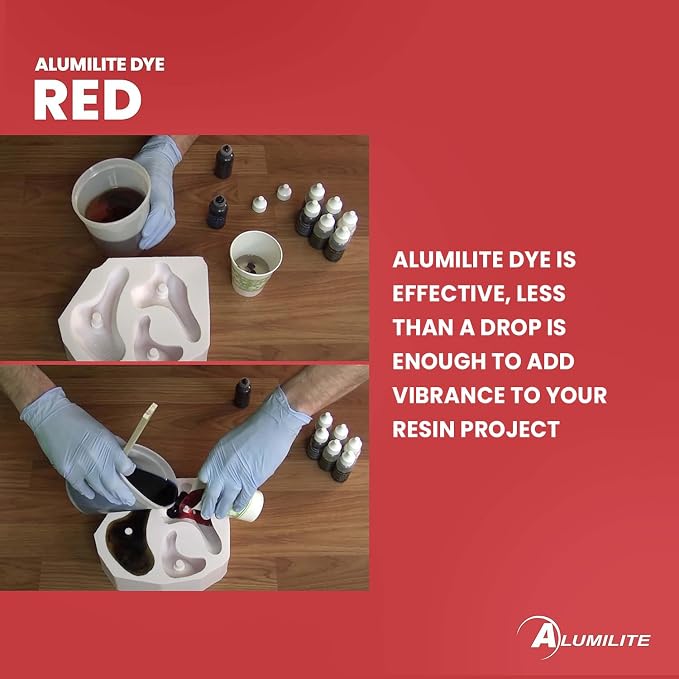 Alumilite Liquid Dye Red 1 Oz, Highly Concentrated Dye - Image 4