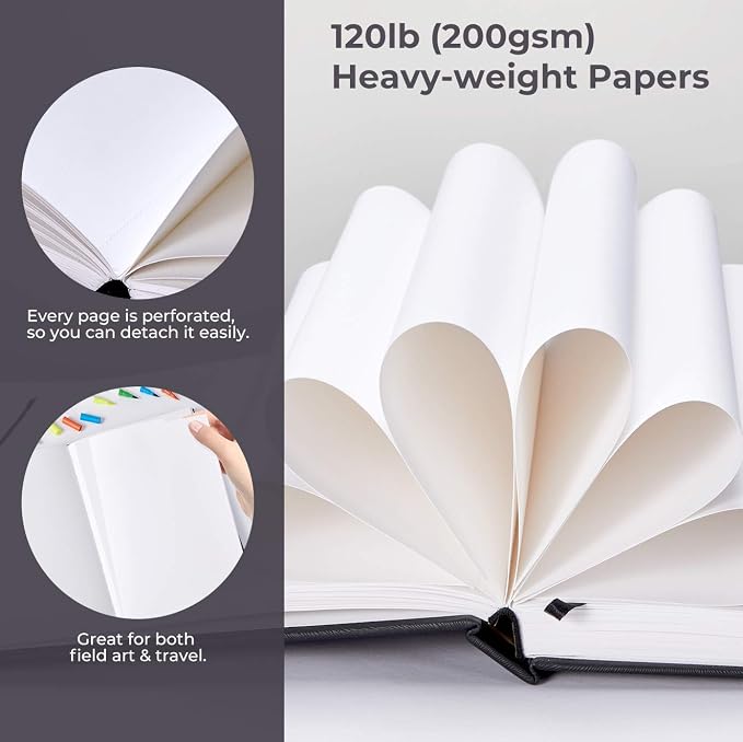 Ohuhu Sketchbook Marker Paper Pad: 8.3"x8.3" Square Art Sketch Book Drawing - Image 4
