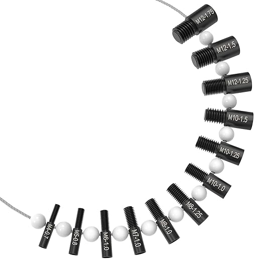CKE Nut & Bolt Thread Checker (Inch & Metric) - 26 Male/Female Gauges,Stainless Steel - 14 Inch & 12 Metric
