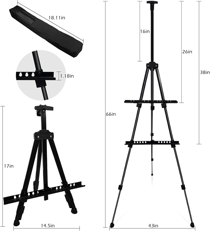 RRFTOK 17-66 Inch Adjustable Art Easel Stand - Image 6