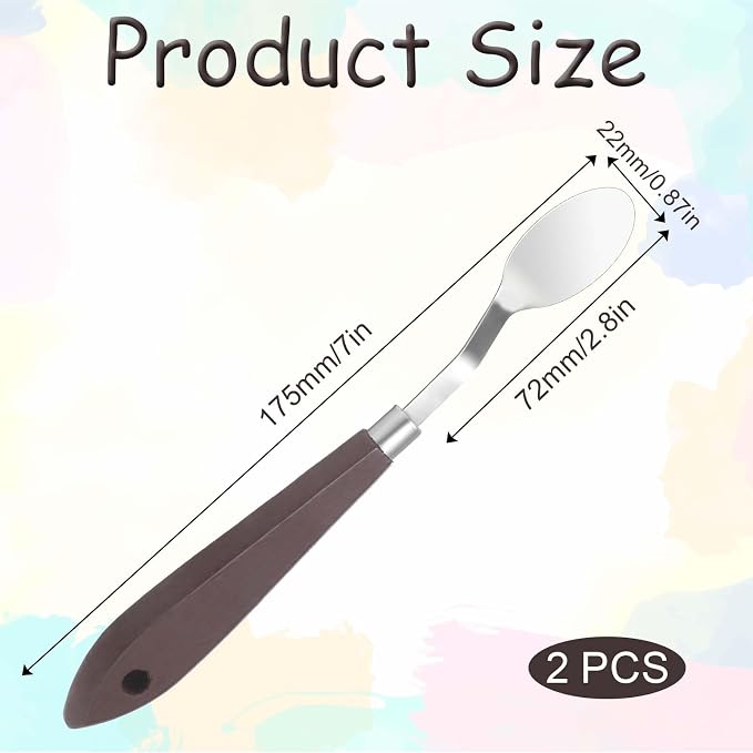 2Pcs Palette Knife No.20 Palette Knives 22mm Width Pallet Knife Stainless Steel - Image 2