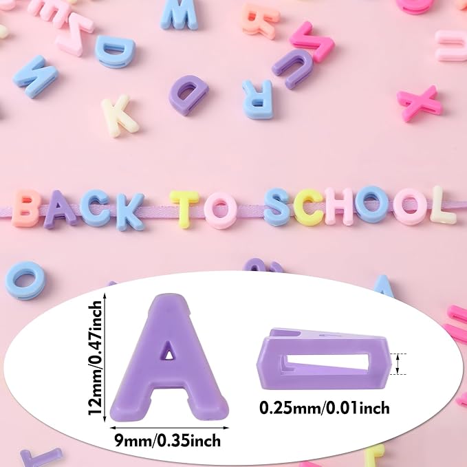 Augshy 700Pcs Large Alphabet Letter Beads - Image 2