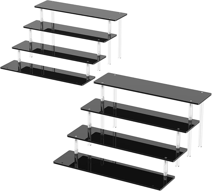 4 Tier Acrylic Display Risers, Cupcake Stand | Large Dessert Display by Dooiclear