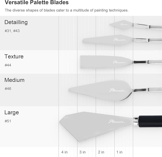 PHOENIX Flexible Palette Knife Set - Image 4