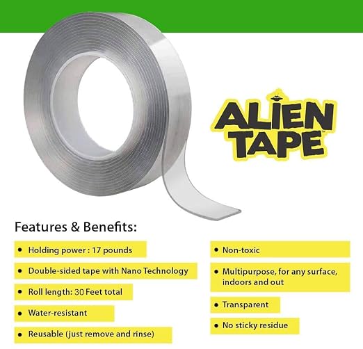 ALIEN TAPE Double Sided Tape Heavy Duty, Nano Tape, Double Sided Mounting Tape - Image 2