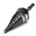KAYGO M35 Step Drill Bit,3/16 to 1-1/8 inch Unibit Step Bit with Double Sprial Flute,1/4 -inch Hex Shank Drill Bit for Metal,Stainless Steel, Aluminum,Copper,Wood,PVC