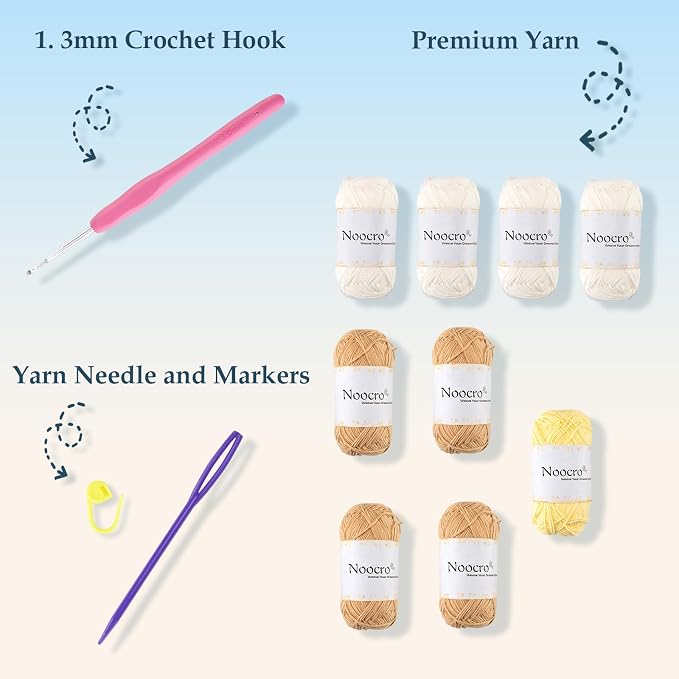 Noocro Crochet Kit for Intermediate or Advanced Levels, Complete Craft Kit for - Image 3
