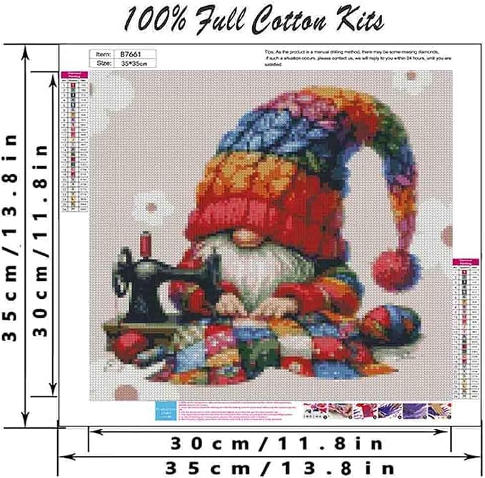 Gnome Stamped Cross Stitch Kits - Image 2