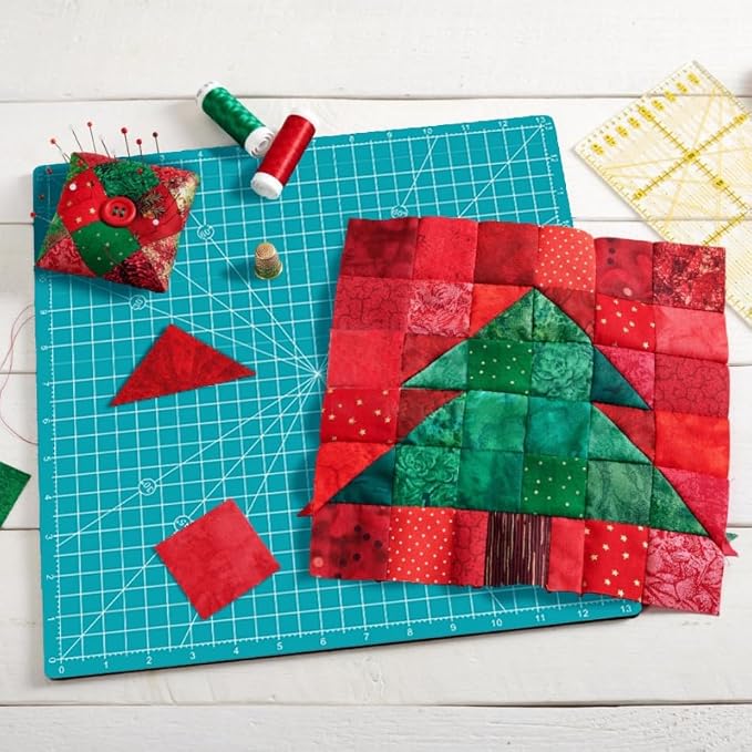 Rotating Self Healing Cutting Mat 14"x14", Square Sewing Cutting Mat Board - Image 6