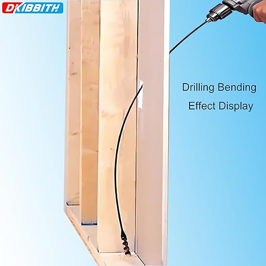 Flexible Installer Drill Bit for Pulling Wires Through Walls Ceilings and Sidewalks, 54-Inch Long, 3/4-Inch Auger with a Fish Eye Hole and Screw Point, 1/4" 3-Flat Anti-Slip Shank.