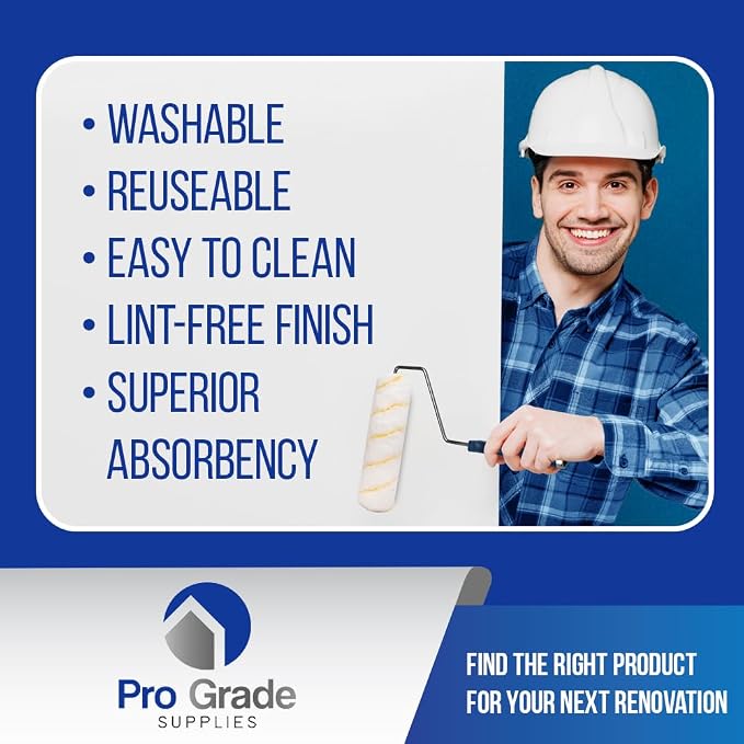 Pro Grade Paint Roller Kit, Paint Brushes - Image 2